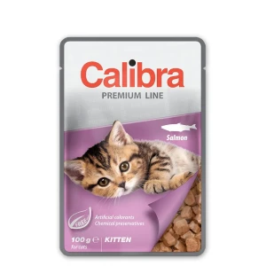 Calibra Caja De Bolsitas De Salmón Para Gatitos 24x100g Comida Húmeda Para Gatos Multicolor 24x100g