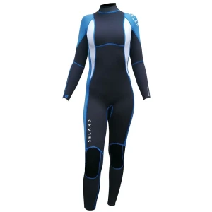 Seland Combinaison En Néoprène à Manches Longues Et Fermeture éclair Dans Le Dos Pour Femme Ereaga Ii 3/2 Mm Grey / Light Blue / White M Femme