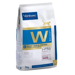 Virbac Aliment Pour Chat Hpm Contrôle De La Perte De Poids W2 3kg Multicolor 3kg