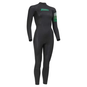 Zoggs Traje De Neopreno De Manga Larga Para Mujer Scout Tour Black / Green L