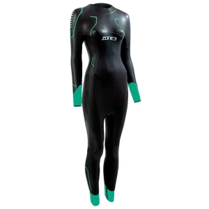 Zone3 Traje De Neopreno De Manga Larga Para Mujer Terraprene Vision Black / Eucalyptus Green ST