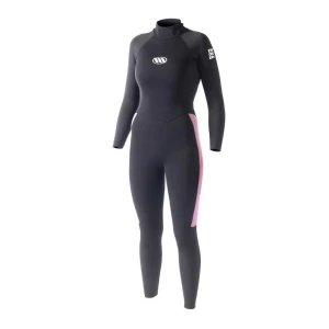 West Combinaison En Néoprène à Manches Longues Et Fermeture éclair Dans Le Dos Pour Femme 3/2 Mm Flatlock Enforcer Black / Pink 10 Années Fille