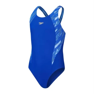 Speedo Traje De Baño Hyperboom Splice Muscleback True Cobalt / Lemon Drizzle / Curious Blue 5-6 Años