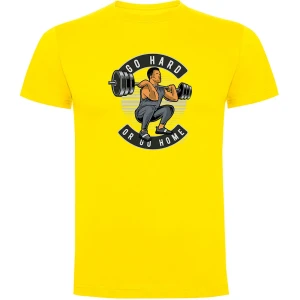 Kruskis T-shirt à Manches Courtes Go Hard Yellow 2XL