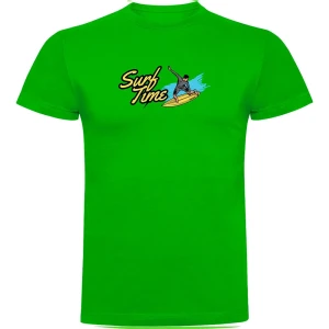 Kruskis T-shirt à Manches Courtes Surf Time Green XL Homme