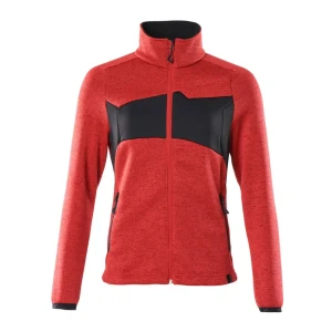 Mascot Sweat-shirt à Zip Accelerate 18155 Traffic Red / Black 5XL