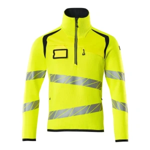 Mascot Sweat à Demi-zip Accelerate Safe 19005 Hi-Vis Yellow / Dark Navy 3XL