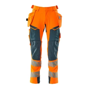 Mascot Pantalones De Trabajo Accelerate Safe 19031 Hanging Pockets Big Hi-Vis Orange / Dark Petroleum 46