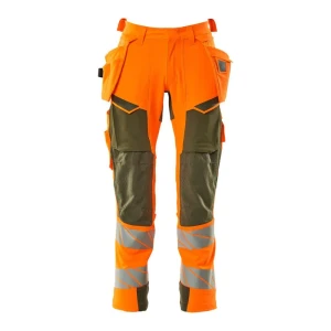 Mascot Pantalones De Trabajo Accelerate Safe 19031 Hanging Pockets Big Hi-Vis Orange / Moss Green 47