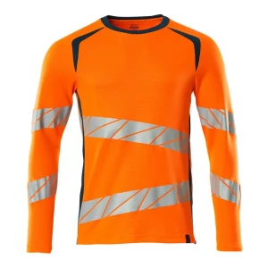 Mascot Polo De Manga Larga Accelerate Safe 19081 Hi-Vis Orange / Dark Petroleum S
