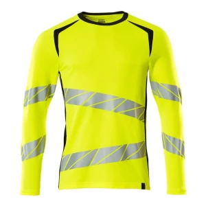 Mascot Polo à Manches Longues Accelerate Safe 19081 Hi-Vis Yellow / Black 4XL