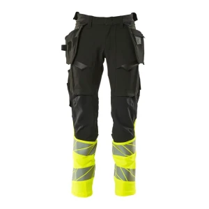 Mascot Pantalones De Trabajo Accelerate Safe 19131 Hanging Pockets Big Black / Hi-Vis Yellow 47