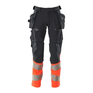 Mascot Pantalones De Trabajo Accelerate Safe 19131 Hanging Pockets Big Dark Navy / Hi-Vis Red 48