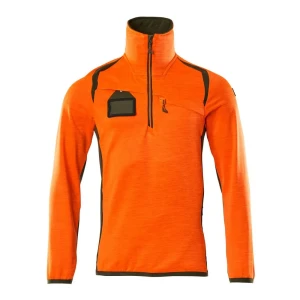 Mascot Sudadera Con Media Cremallera Accelerate Safe 19303 Hi-Vis Orange / Moss Green 2XL