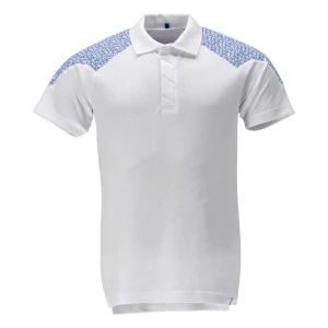 Mascot Polo De Manga Corta Food & Care 20083 White / Azure Blue 3XL
