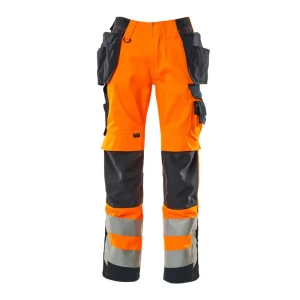 Mascot Pantalones De Trabajo Safe Supreme 15531 Hanging Pockets Big Hi-Vis Orange / Dark Navy 68
