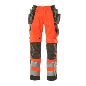 Mascot Pantalon De Travail Safe Supreme 15531 Hanging Pockets Big Hi-Vis Red / Dark Anthracite 46