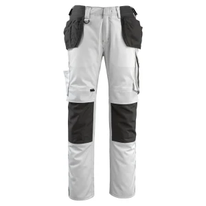 Mascot Pantalones De Trabajo Unique 14031 Hanging Pockets Big White / Dark Anthracite 45