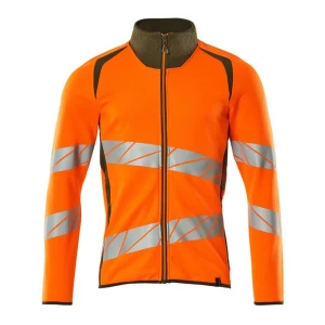 Mascot Sudadera Con Cremallera Accelerate Safe 19184 Hi-Vis Orange / Moss Green 4XL