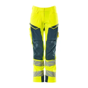 Mascot Pantalones De Trabajo Accelerate Safe 19078 Hi-Vis Yellow / Dark Petroleum 56