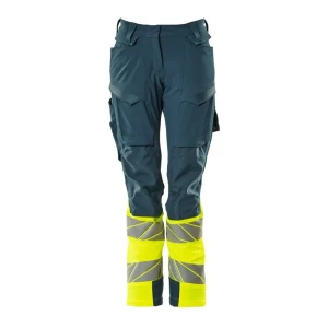 Mascot Pantalones De Trabajo Accelerate Safe 19178 Dark Petroleum / Hi-Vis Yellow 56