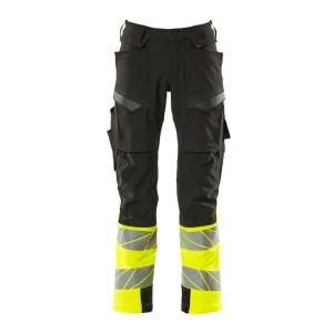 Mascot Pantalon De Travail Accelerate Safe 19179 Black / Hi-Vis Yellow 62