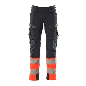 Mascot Pantalones De Trabajo Accelerate Safe 19179 Dark Navy / Hi-Vis Red 48
