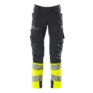 Mascot Pantalones De Trabajo Accelerate Safe 19179 Dark Navy / Hi-Vis Yellow 50