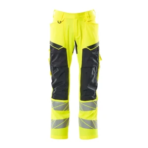 Mascot Pantalones De Trabajo Accelerate Safe 19579 Hi-Vis Yellow / Dark Navy 48