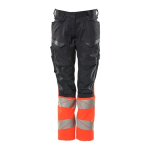 Mascot Pantalones De Trabajo Accelerate Safe 19678 Dark Navy / Hi-Vis Red 34