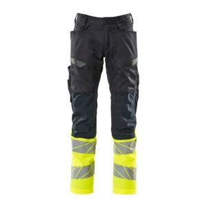 Mascot Pantalon De Travail Accelerate Safe 19679 Dark Navy / Hi-Vis Yellow 45