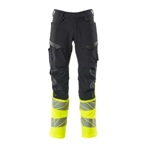 Mascot Pantalones De Trabajo Accelerate Safe 19879 Dark Navy / Hi-Vis Yellow 51