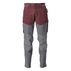 Mascot Pantalones De Trabajo Customized 22379 Bordeaux / Stone Grey 68