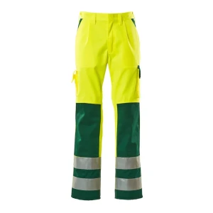 Mascot Pantalones De Trabajo Safe Compete 07179 Hi-Vis Yellow / Green 44