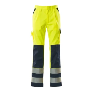 Mascot Pantalones De Trabajo Safe Compete 07179 Hi-Vis Yellow / Navy 62