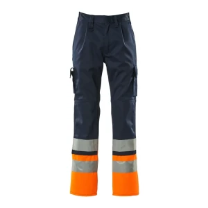 Mascot Pantalones De Trabajo Safe Compete 12379 Navy / Hi-Vis Orange 54