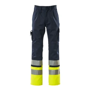 Mascot Pantalon De Travail Safe Compete 12379 Navy / Hi-Vis Yellow 58