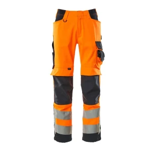 Mascot Pantalones De Trabajo Safe Supreme 15579 Hi-Vis Orange / Dark Navy 58