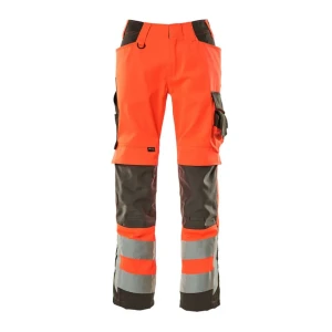 Mascot Pantalones De Trabajo Safe Supreme 15579 Hi-Vis Red / Dark Anthracite 50