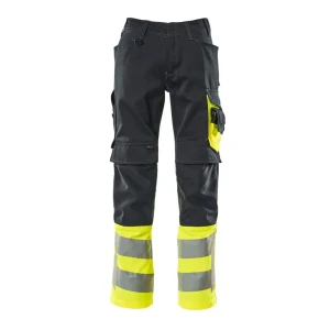 Mascot Pantalones De Trabajo Safe Supreme 15679 Dark Navy / Hi-Vis Yellow 60