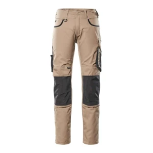 Mascot Pantalones De Trabajo Unique 13079 Light Khaki / Black 64