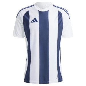 Adidas T-shirt à Manches Courtes Striped 24 Team Navy Blue 2 / White / White M Homme
