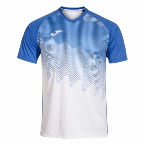 Joma T-shirt à Manches Courtes Tiger Vi White / Royal 7-8 Années Garçon