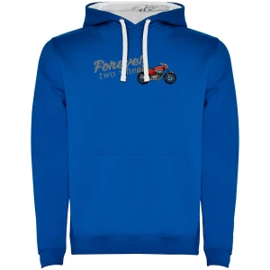 Kruskis Sudadera Con Capucha Forever Bicolor Royal Blue / White XL