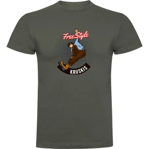 Kruskis T-shirt à Manches Courtes Freestyle Rollers Dark Army Green XL Homme