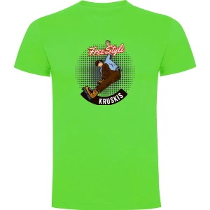 Kruskis T-shirt à Manches Courtes Freestyle Rollers Light Green 2XL Homme