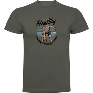 Kruskis T-shirt à Manches Courtes Stay Healthy Dark Army Green 2XL