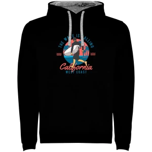Kruskis Sweat à Capuche Wave Calling Bicolor Black / Grey L Homme