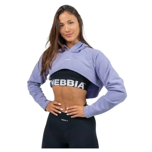Nebbia Sweat à Capuche Designer Cropped Gym Time Light Purple L
