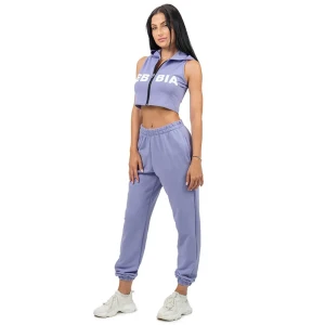 Nebbia Sweat à Manches Courtes Muscle Mommy Light Purple S